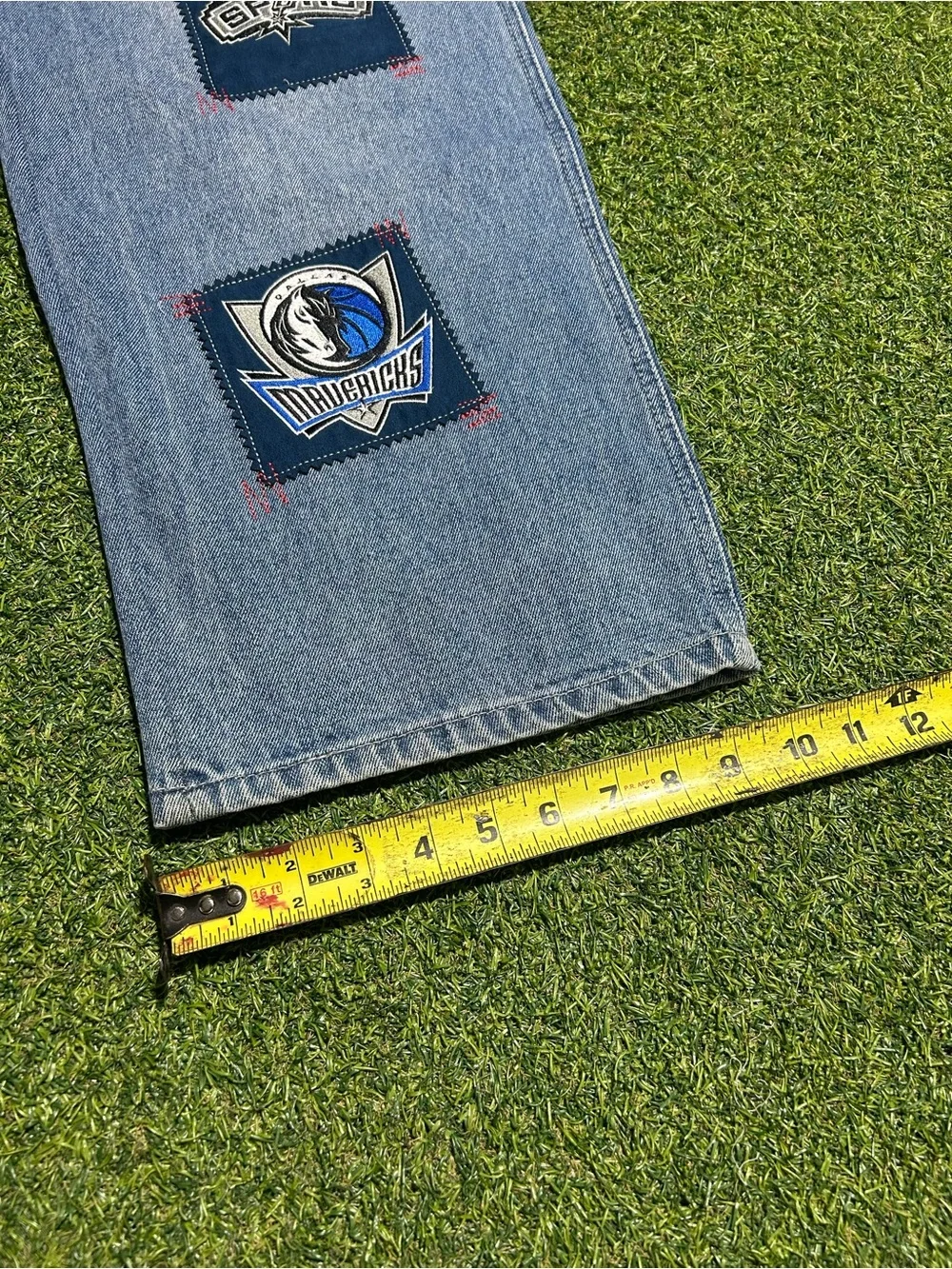 Men’s Vintage UNK NBA Baggy Patchwork Denim Jeans NWT